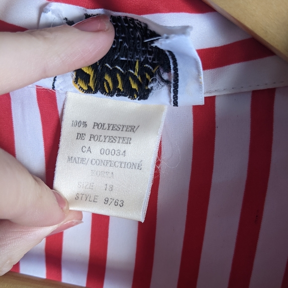 Vintage striped top with shoulder pads - Picture 6 of 8